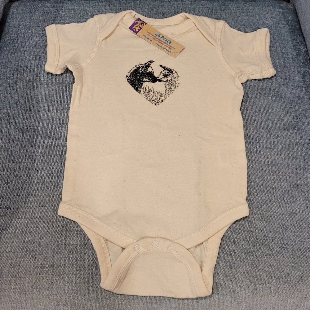 24 Peace Onsie - Llamas for 12 month old